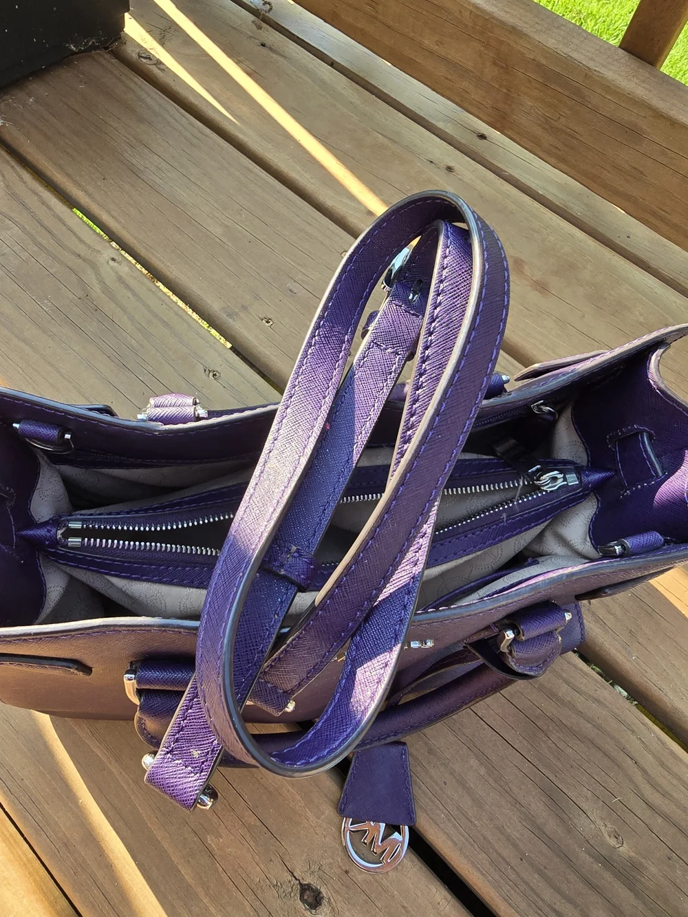 Michael Kors Plum Saffiano Leather Satchel